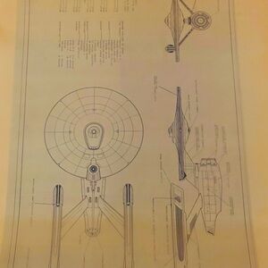 Rare Star Trek USS Enterprise 24x36 Mylar Poster-excellent vintage collectible.